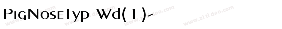 PigNoseTyp Wd(1)字体转换